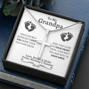 New Grandpa Cross Necklace - Love You This Much